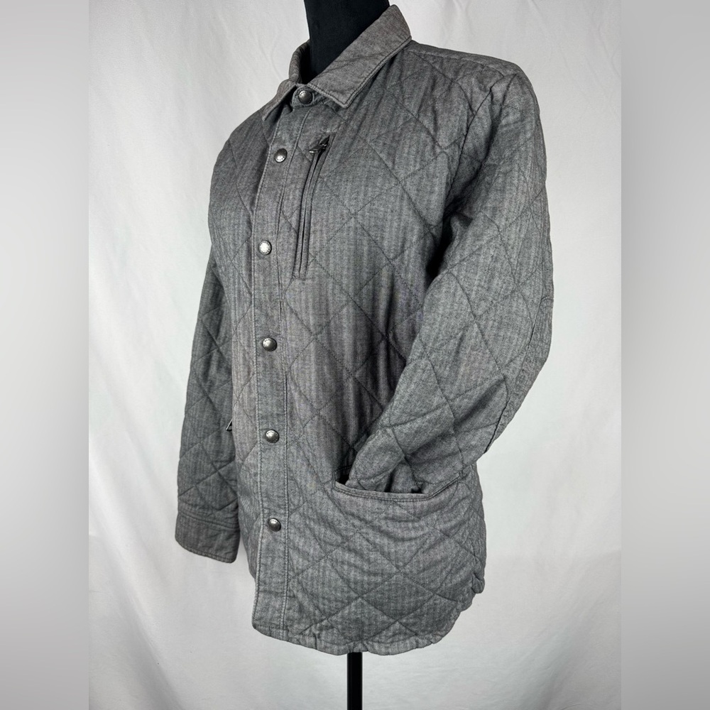 Banana Republic Quilted Lightweight Shirt Jacket in Gray - Picture 3 of 8